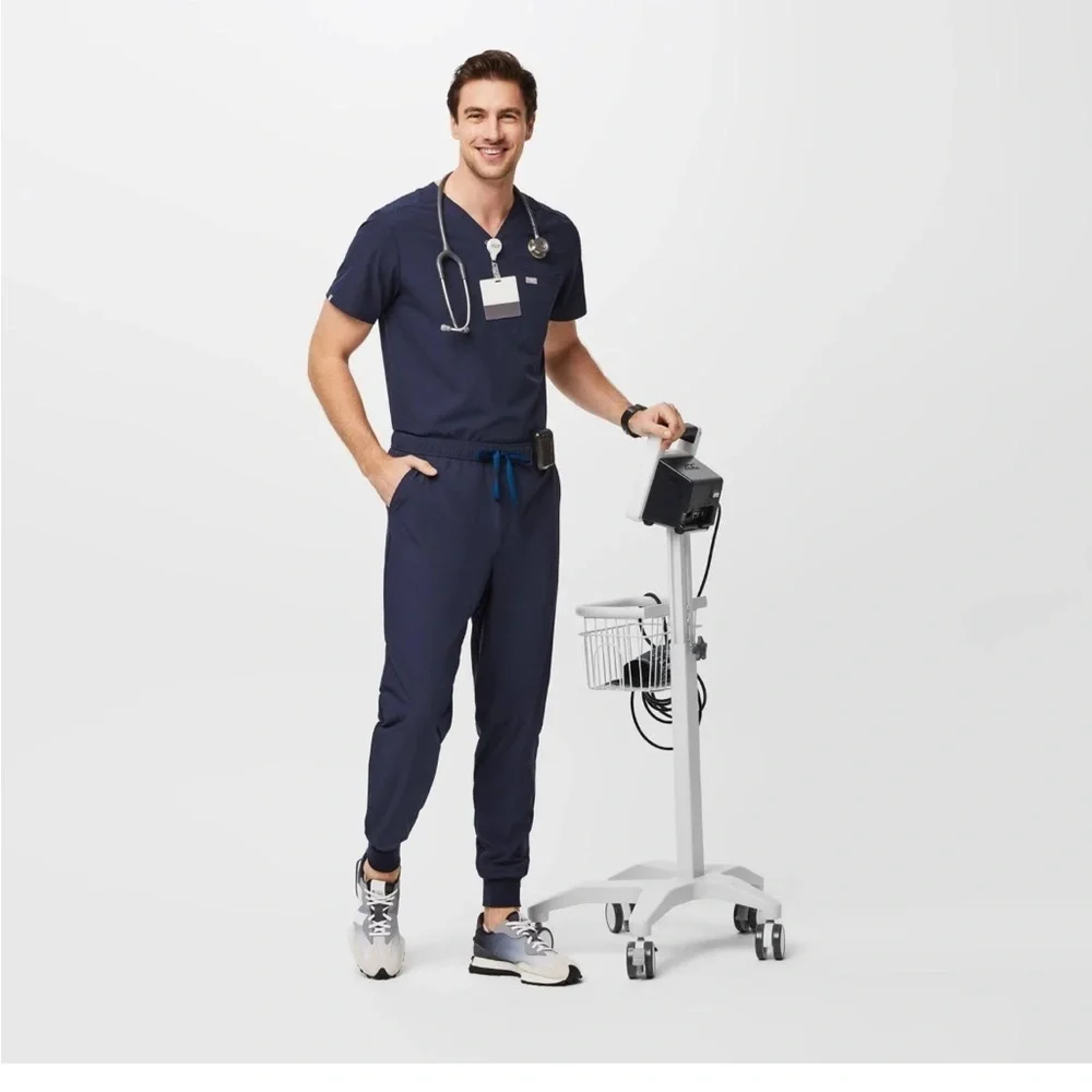 Figs Tansen FREEx Lined Jogger Scrub Pants Navy Size Medium
